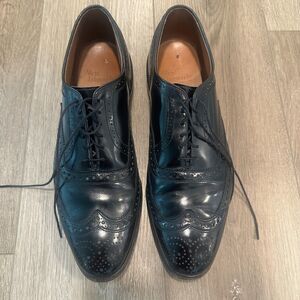 Allen Edmonds McAllister Black Leather Wingtip Oxford Shoes Size 11.5 D